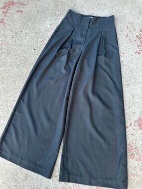 CO Collection Pleated Wide High Waist Trousers Pants 6 Runway Minimalist Wool